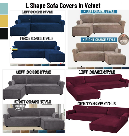 LShape Sofa Cover2-Pieces for Right Or Left Chaise with 2or3 Seat Sectional - Trendy Home Decors and Furnishings