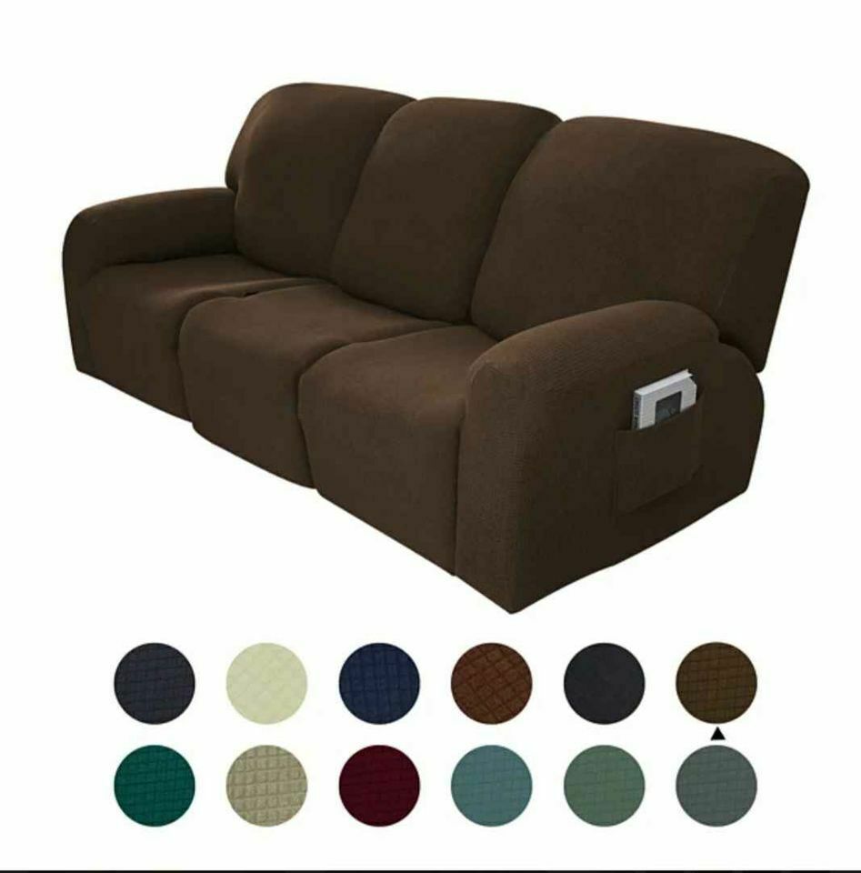 3 seat Recliner covers thick fabric jacquard couch lounge Renew Old ReclinersNew - Trendy Home Decors and Furnishings