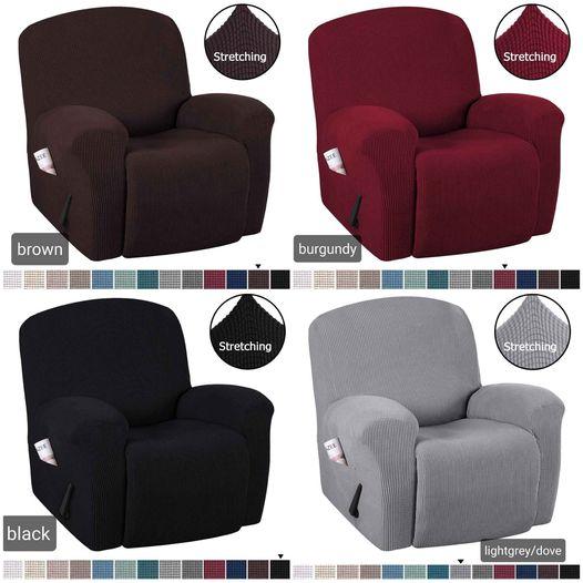 Recliner Chair Covers - Jacquard Fabric - Furniture Protector Washable Slip Cover - Trendy Home Decors and Furnishings