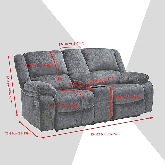 Covers for 2-Seat Recliner with Console covers thick Velvet Fabric - Trendy Home Decors and Furnishings