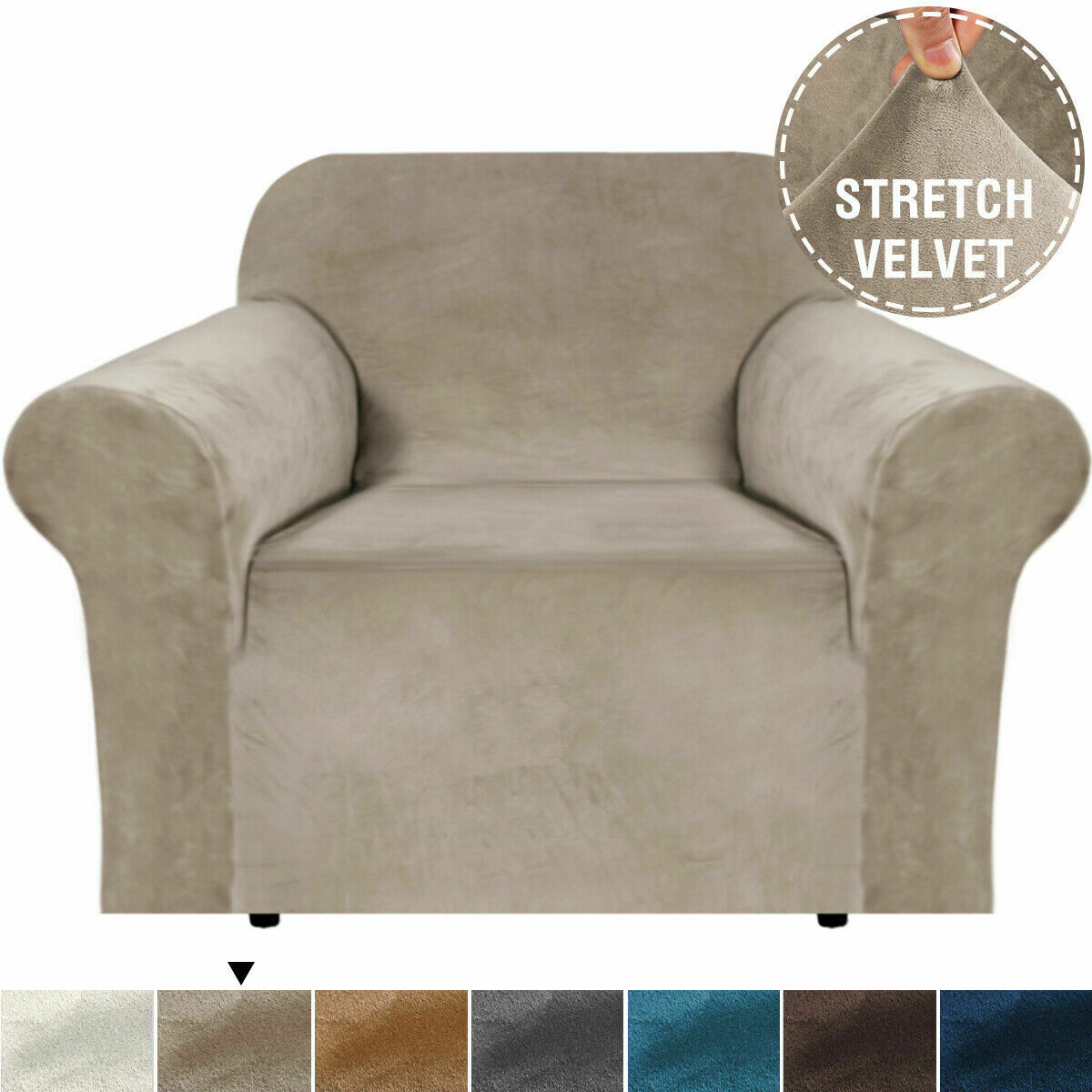 Velvet-Stretch Covers for Standard Sofas - Trendy Home Decors and Furnishings