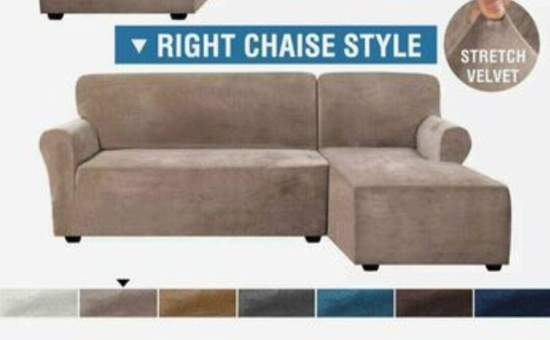 LShape Sofa Cover2-Pieces for Right Or Left Chaise with 2or3 Seat Sectional - Trendy Home Decors and Furnishings