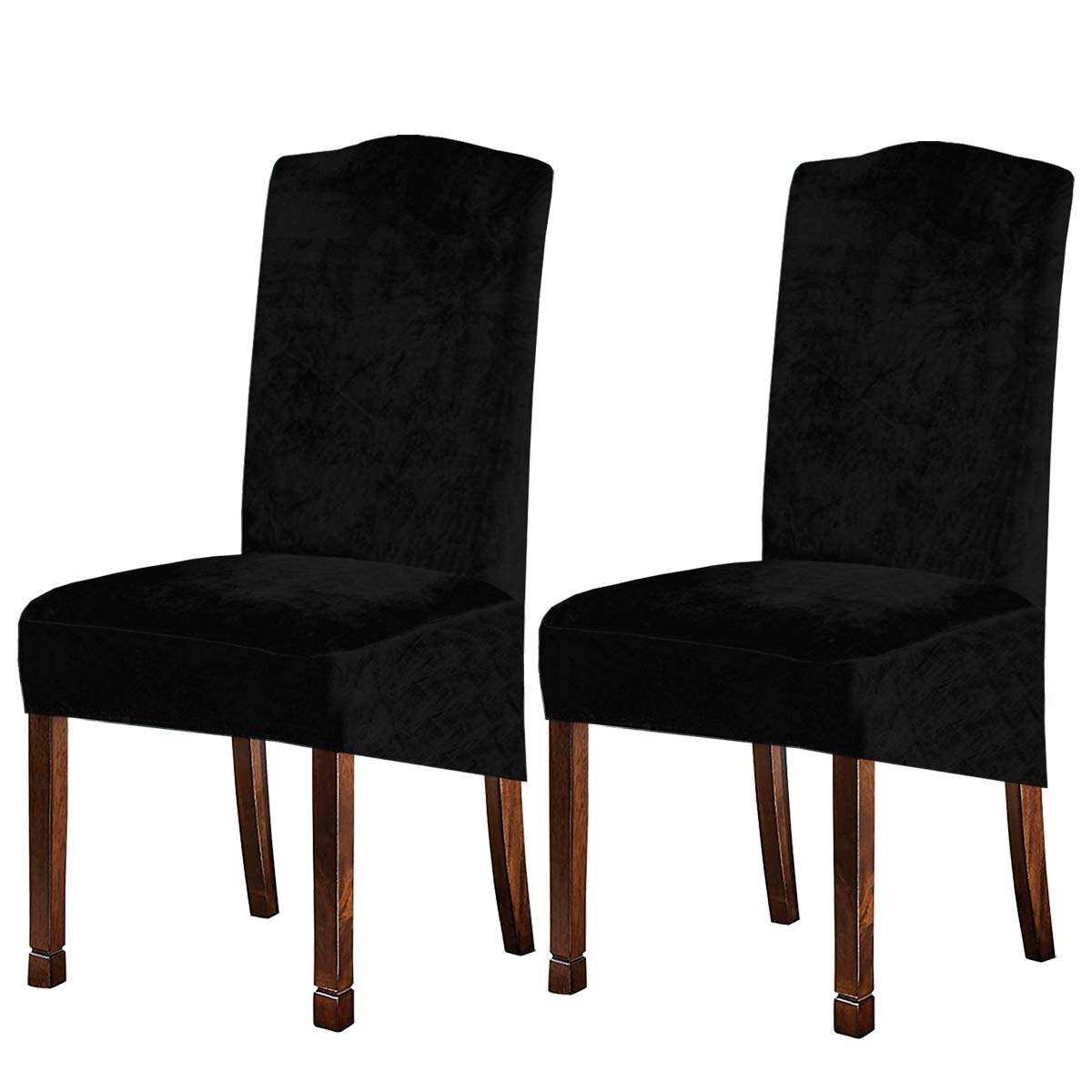 Black velvet 2025 dining chair covers