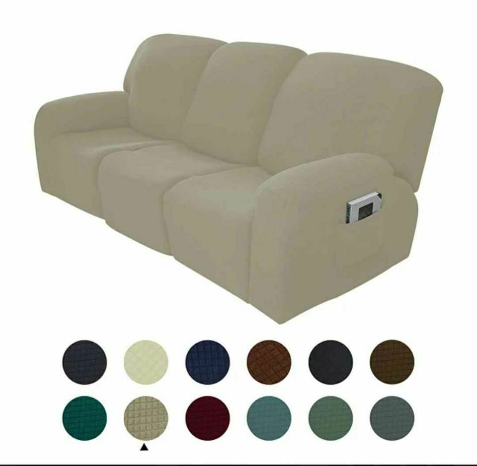 3 seat Recliner covers thick fabric jacquard couch lounge Renew Old ReclinersNew - Trendy Home Decors and Furnishings